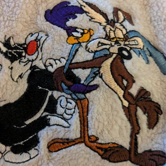 Warner Bros 1998 Looney Tunes vintage fleece sweatshirt size xs youth - Picture 8 of 9
